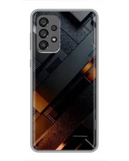 Чехол для Samsung Galaxy A73 (5G) с картинкой «Черные геометрические блоки»