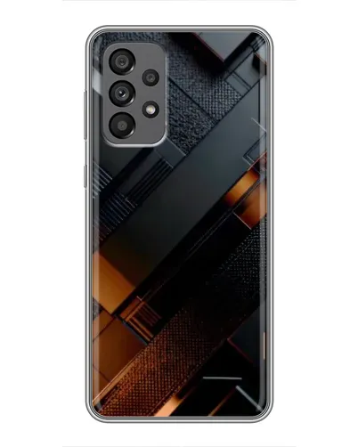 Чехол для Samsung Galaxy A73 (5G) с картинкой «Черные геометрические блоки»