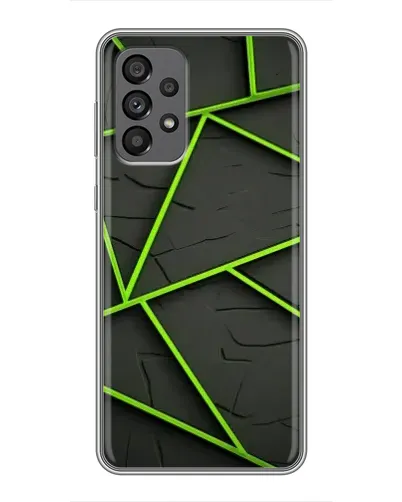 Чехол для Samsung Galaxy A73 (5G) с картинкой «Зеленые геометрические линии»