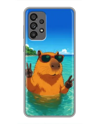 Чехол для Samsung Galaxy A73 (5G) с картинкой «Морская капибара» Чехол для Samsung Galaxy A73 (5G) с картинкой «Морская капибара»