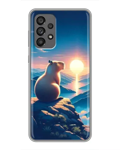 Чехол для Samsung Galaxy A73 (5G) с картинкой «Закат солнца с капибарой» Чехол для Samsung Galaxy A73 (5G) с картинкой «Закат солнца с капибарой»