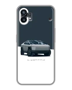 Чохол для Samsung Galaxy F07 з картинкою «Сріблястий Cybertruck Tesla»
