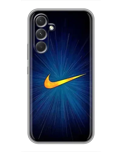 Чехол для Samsung Galaxy F17 с картинкой «Синий пульс Nike» Чехол для Samsung Galaxy F17 с картинкой «Синий пульс Nike»