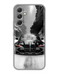 Чехол для Samsung Galaxy F17 с картинкой «BMW — акварельный дрифт»