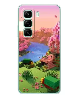 Чехол для Samsung Galaxy F36 с картинкой «Розовое дерево Minecraft»