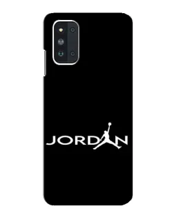 Чехол для Samsung Galaxy F52 5G (E526) с картинкой «Jordan White Logo»
