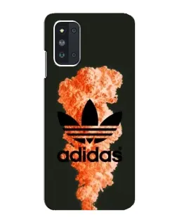 Чехол для Samsung Galaxy F52 5G (E526) с картинкой «Оранжевый дым Adidas»