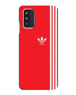 Чехол для Samsung Galaxy F52 5G (E526) с картинкой «Красный минимализм Adidas»