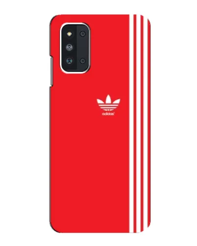 Чехол для Samsung Galaxy F52 5G (E526) с картинкой «Красный минимализм Adidas»
