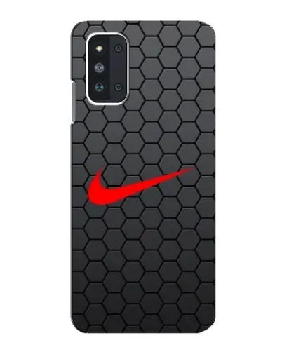 Чехол для Samsung Galaxy F52 5G (E526) с картинкой «Nike — карбоновая сетка»