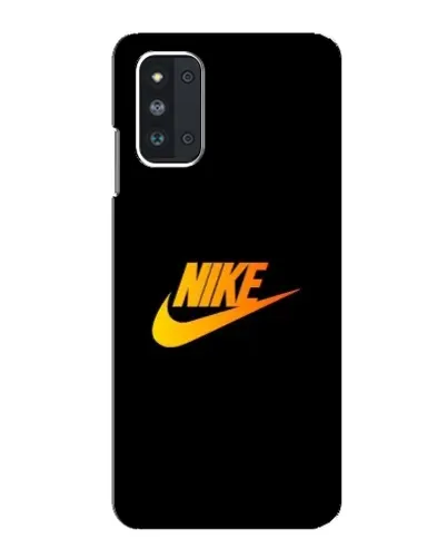 Чехол для Samsung Galaxy F52 5G (E526) с картинкой «Золотой логотип Nike»
