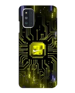 Чехол для Samsung Galaxy F52 5G (E526) с картинкой «Nike — золотая искра»