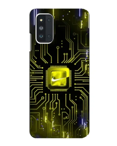 Чехол для Samsung Galaxy F52 5G (E526) с картинкой «Nike — золотая искра»
