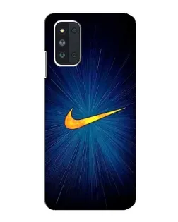 Чехол для Samsung Galaxy F52 5G (E526) с картинкой «Синий пульс Nike»