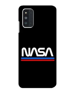 Чехол для Samsung Galaxy F52 5G (E526) с картинкой «NASA — классика Red Blue»
