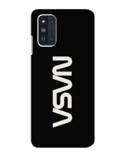 Чехол для Samsung Galaxy F52 5G (E526) с картинкой «NASA — вертикальный логотип»