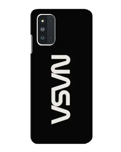 Чехол для Samsung Galaxy F52 5G (E526) с картинкой «NASA — вертикальный логотип»