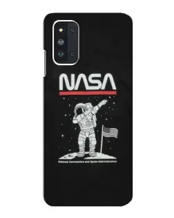 Чехол для Samsung Galaxy F52 5G (E526) с картинкой «NASA — шагаем по Луне»