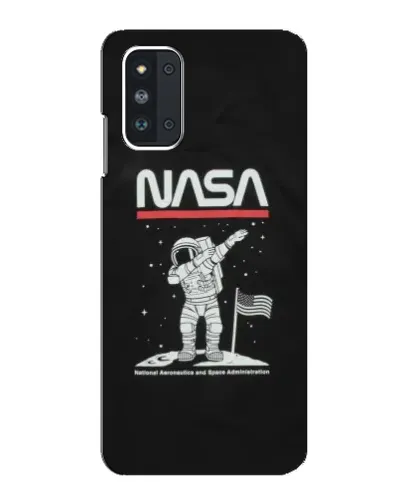 Чехол для Samsung Galaxy F52 5G (E526) с картинкой «NASA — шагаем по Луне»