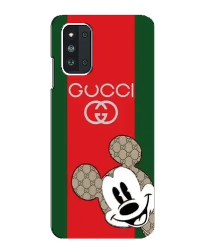 Чехол для Samsung Galaxy F52 5G (E526) с картинкой «Gucci — полосы и Микки»