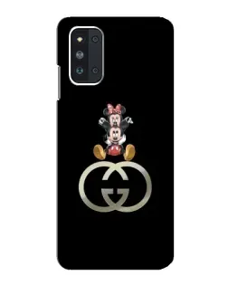 Чехол для Samsung Galaxy F52 5G (E526) с картинкой «Минни Маус на лого»
