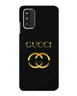 Чехол для Samsung Galaxy F52 5G (E526) с картинкой «Золотой логотип Gucci»