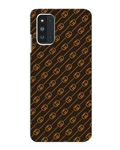 Чехол для Samsung Galaxy F52 5G (E526) с картинкой «Gucci — золотые диагонали»