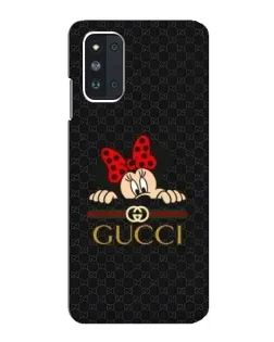 Чехол для Samsung Galaxy F52 5G (E526) с картинкой «Минни Маус Gucci — черный»