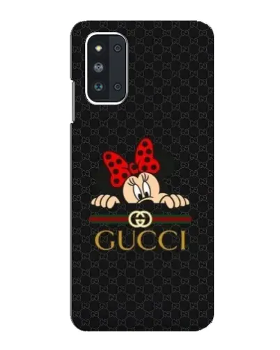 Чехол для Samsung Galaxy F52 5G (E526) с картинкой «Минни Маус Gucci — черный»