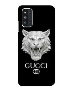 Чехол для Samsung Galaxy F52 5G (E526) с картинкой «Gucci — серебряный лев»