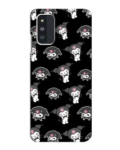 Чехол для Samsung Galaxy F52 5G (E526) с картинкой «Черный паттерн Kuromi»