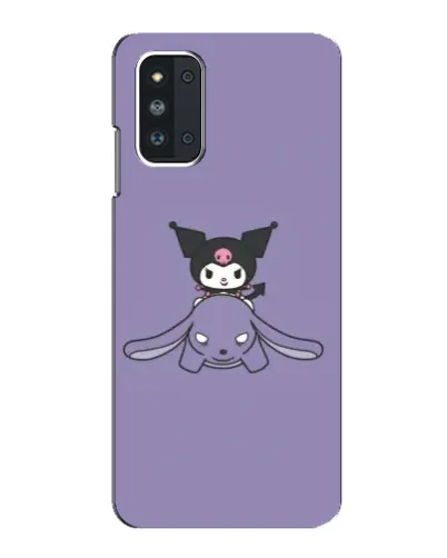 Чехол для Samsung Galaxy F52 5G (E526) с картинкой «Kuromi на лиловом фоне»