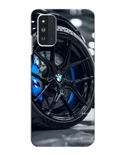 Чехол для Samsung Galaxy F52 5G (E526) с картинкой «Колесо BMW вблизи»