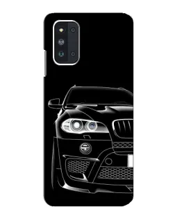 Чехол для Samsung Galaxy F52 5G (E526) с картинкой «Темный силуэт BMW»