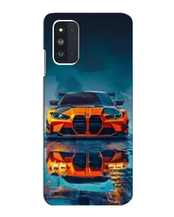 Чохол для Samsung Galaxy F52 5G (E526) з картинкою «BMW — золота емблема»