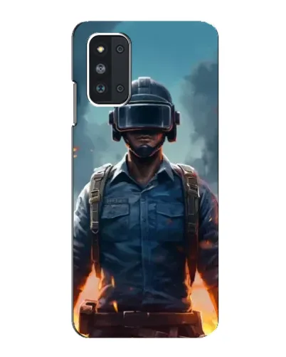 Чехол для Samsung Galaxy F52 5G (E526) с картинкой «PUBG — реалистичный герой»