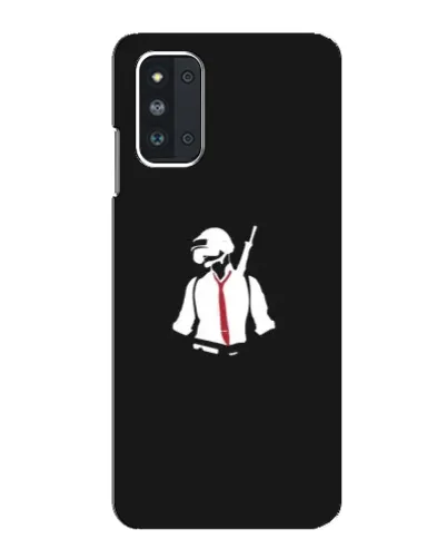 Чехол для Samsung Galaxy F52 5G (E526) с картинкой «PUBG — силуэт воина»