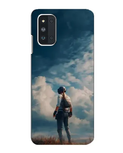 Чехол для Samsung Galaxy F52 5G (E526) с картинкой «Герой PUBG на скале»