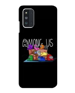 Чехол для Samsung Galaxy F52 5G (E526) с картинкой «Логотип Among Us»