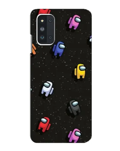 Чехол для Samsung Galaxy F52 5G (E526) с картинкой «Космический паттерн Among Us»