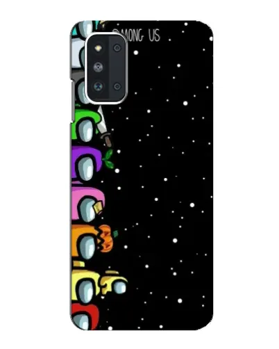 Чехол для Samsung Galaxy F52 5G (E526) с картинкой «Команда Among Us»