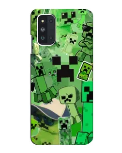 Чехол для Samsung Galaxy F52 5G (E526) с картинкой «Криперы Minecraft»