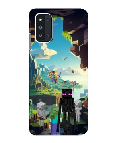 Чехол для Samsung Galaxy F52 5G (E526) с картинкой «Эндермен в лесу»