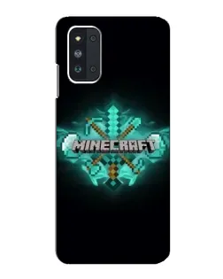 Чехол для Samsung Galaxy F52 5G (E526) с картинкой «Minecraft Diamond лого»