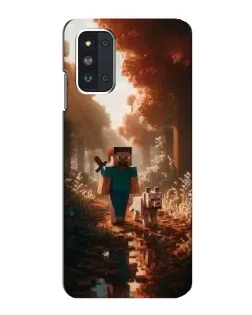 Чехол для Samsung Galaxy F52 5G (E526) с картинкой «Стив в лесу»