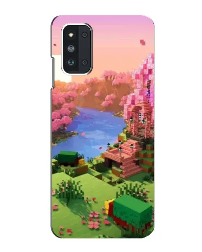 Чехол для Samsung Galaxy F52 5G (E526) с картинкой «Розовое дерево Minecraft»