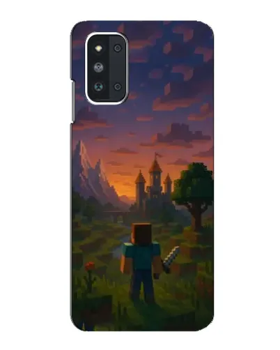 Чехол для Samsung Galaxy F52 5G (E526) с картинкой «Стив у башни»