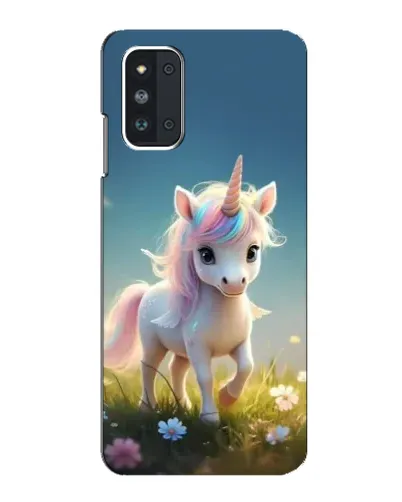 Чехол для Samsung Galaxy F52 5G (E526) с картинкой «Единорог на поляне»
