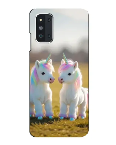 Чехол для Samsung Galaxy F52 5G (E526) с картинкой «Пара единорогов»