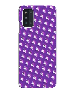 Чехол для Samsung Galaxy F52 5G (E526) с картинкой «Единороги на фиолетовом»